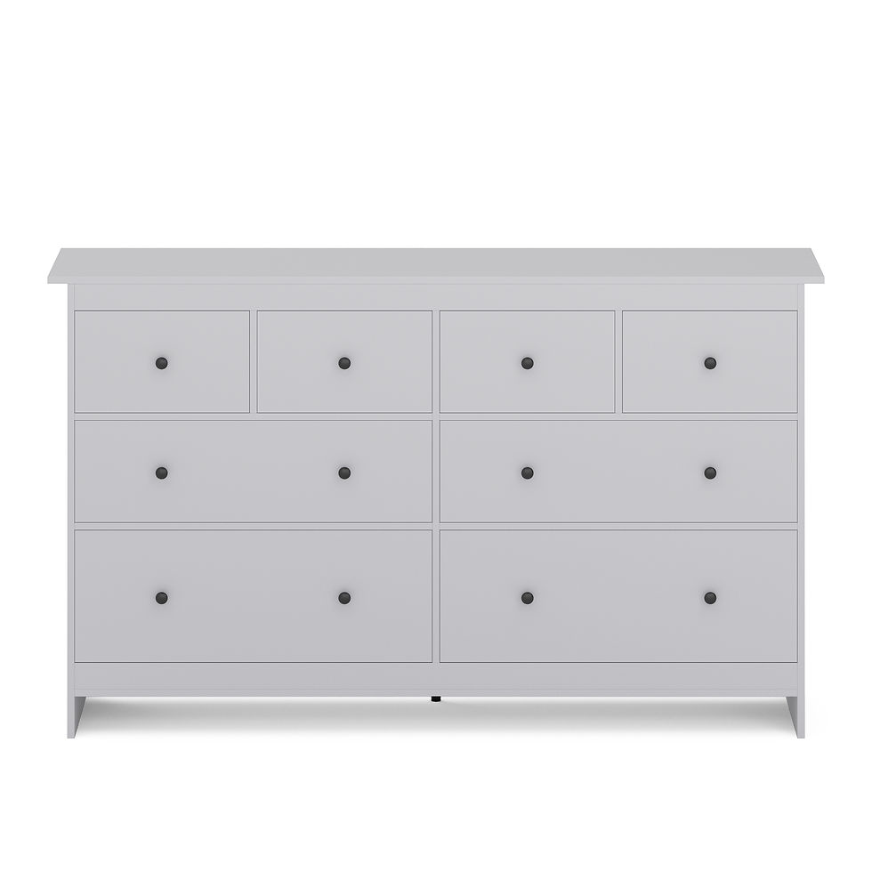 Miniaturbild: Kommode Adalie 8 Schubladen Grau 160 x 96 cm