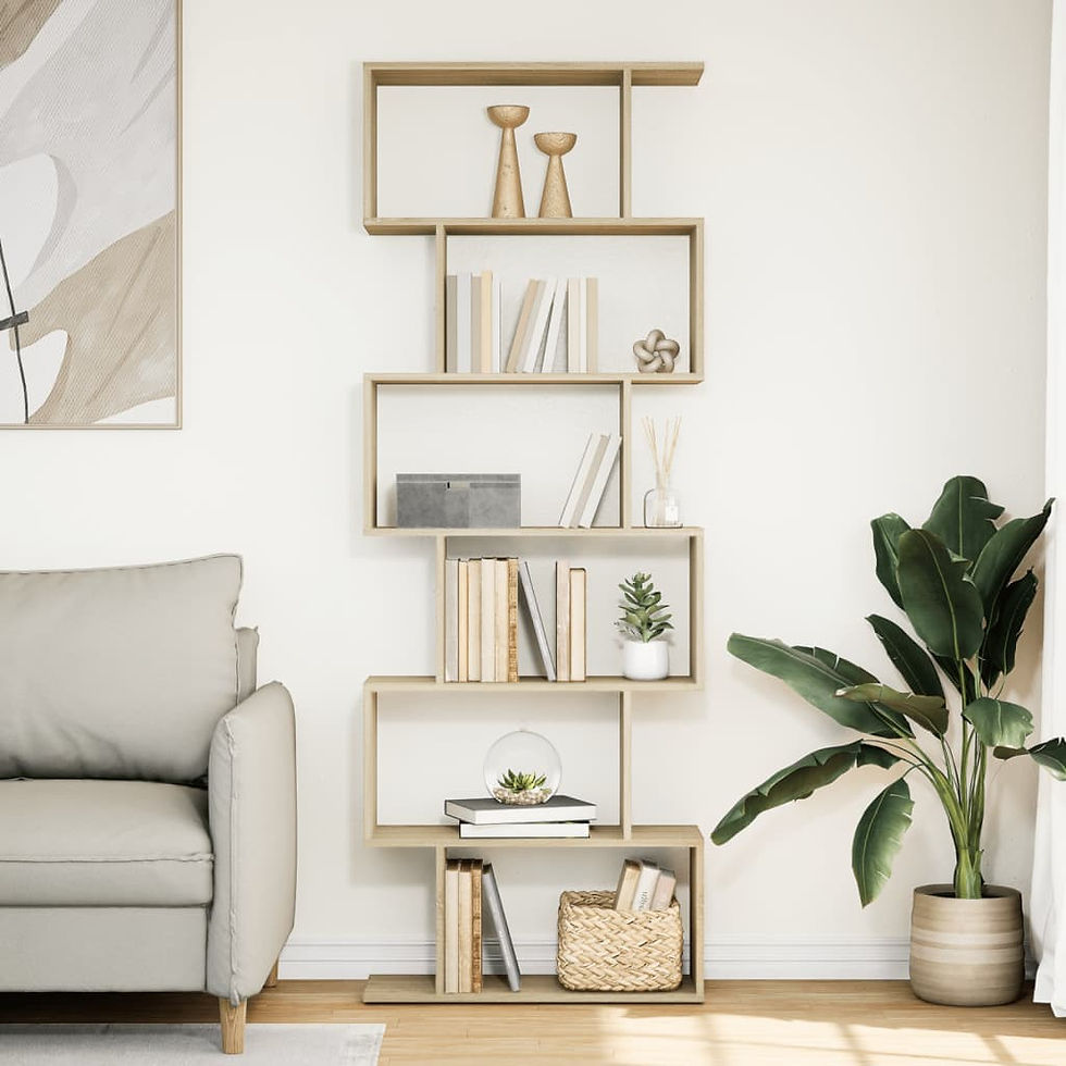 Miniaturbild: Raumteiler-Bücherregal 6 Etagen Sonoma-Eiche 70x24x193 cm