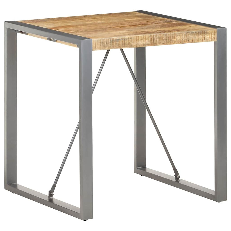 Miniaturbild: Esstisch 70x70x75 cm Raues Mango-Massivholz