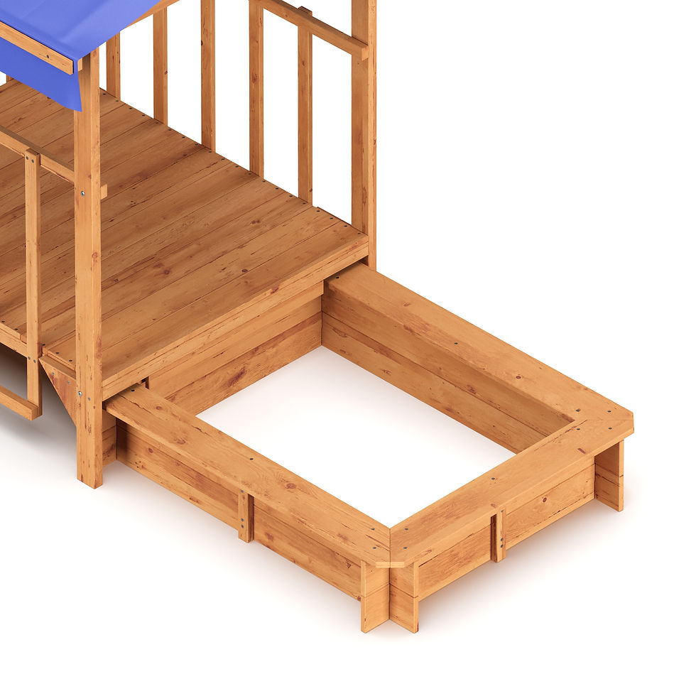 Miniaturbild: Spielhaus Holz mit Sandkasten