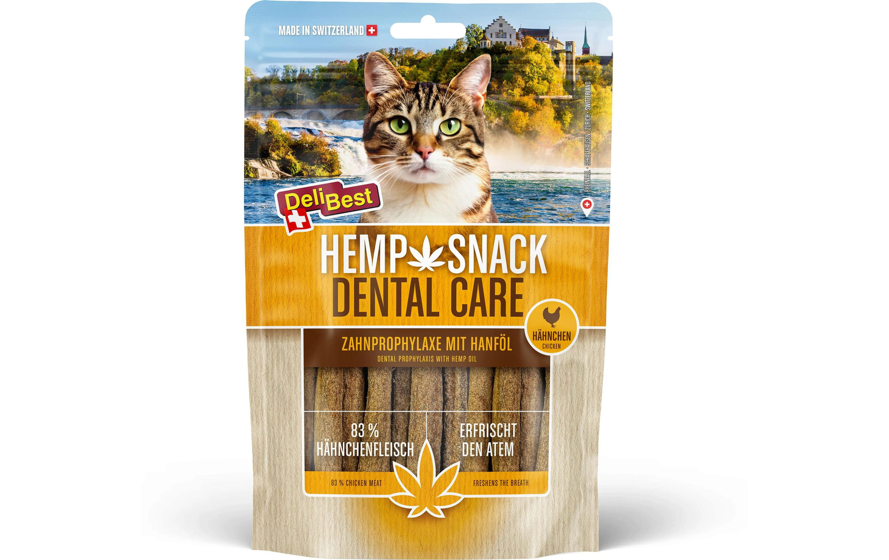 DeliBest Katzen-Snack HempSnack 50 g – 50g, CH-Fleisch