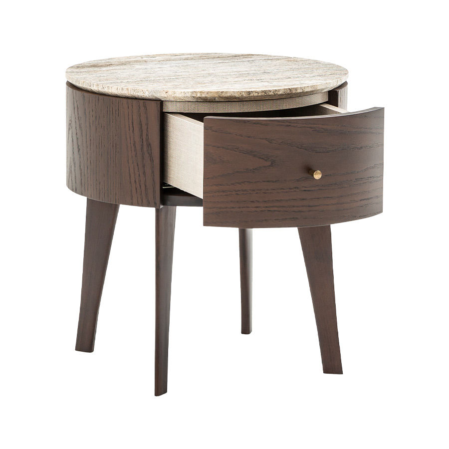 Miniaturbild: Soho Nachttisch mit individuellem Design, wahlweise mit Stein- oder Holzoberfläche.