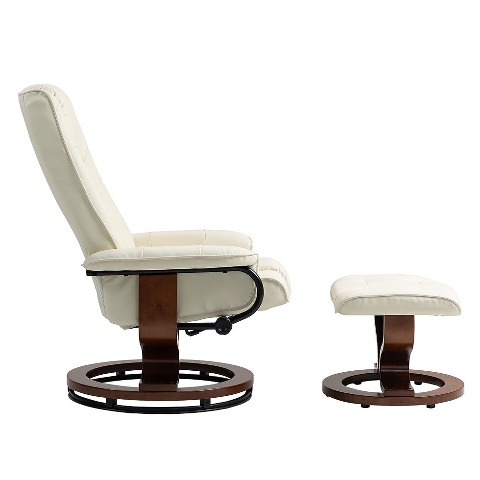 Miniaturbild: Relaxsessel VITALII mit Hocker Beige
