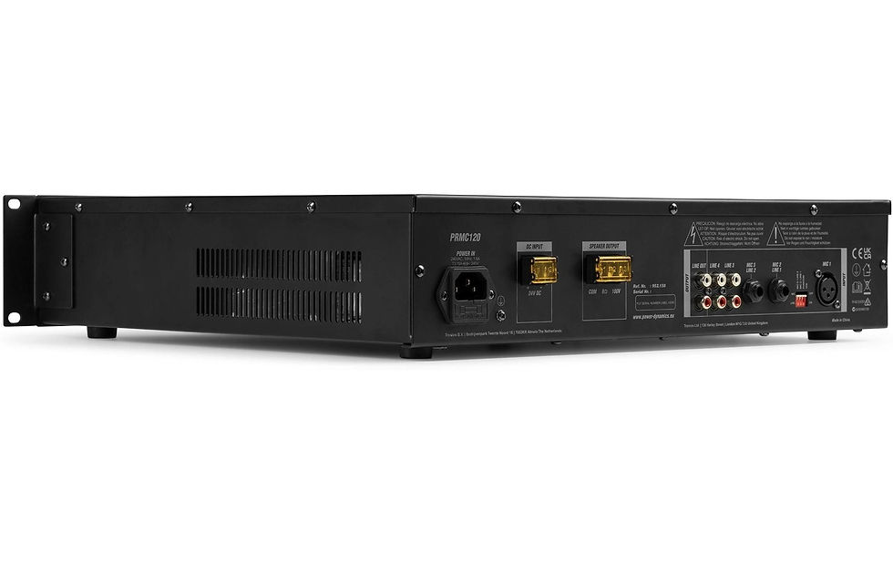 Miniaturbild: Power Dynamics PRC120 – 100V Verstärker 120W, CD, USB/MP3