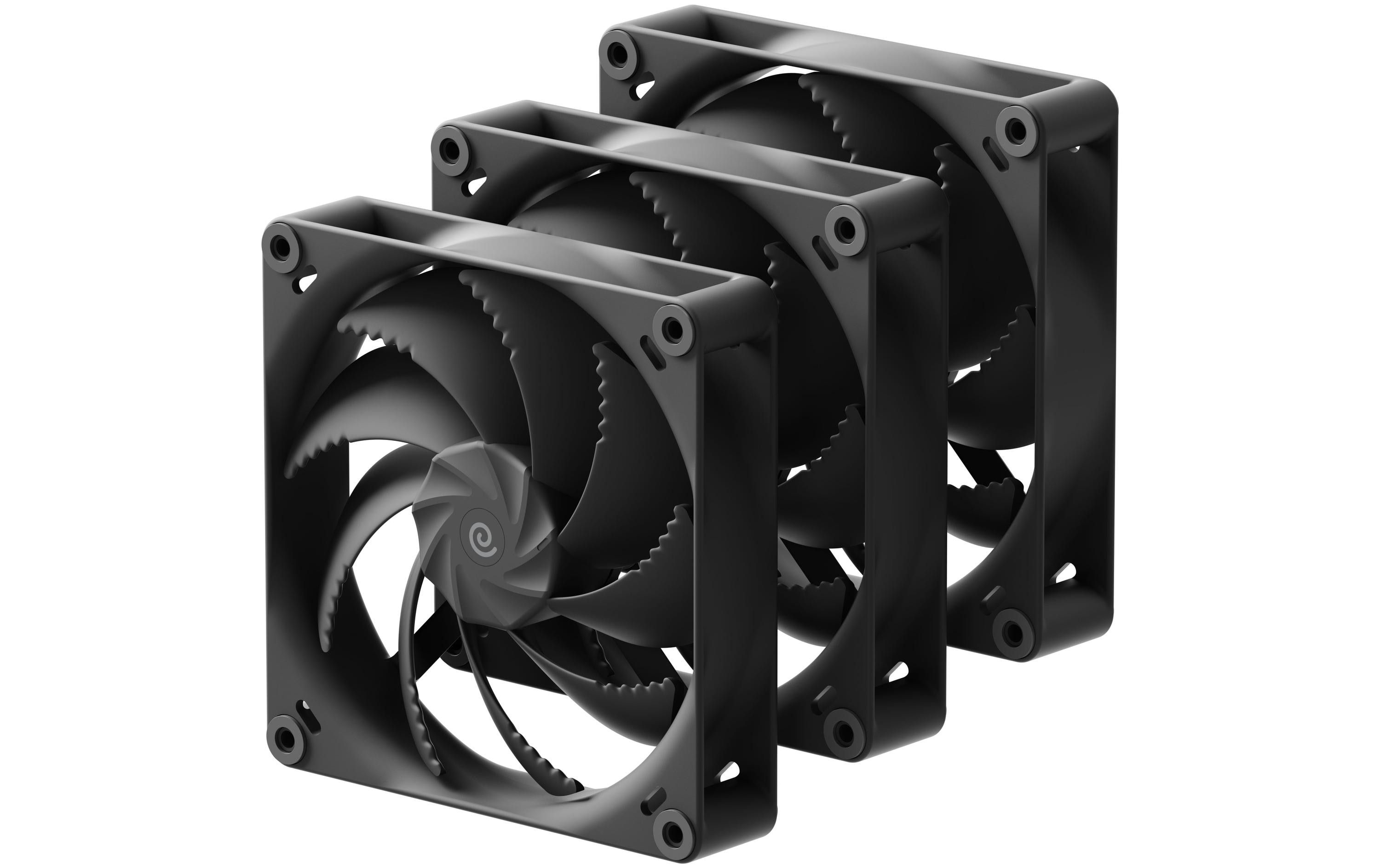 HAVN PC-Lüfter HAVN H14 PWM 140 mm Schwarz 3 Stück – 140x140x30mm, PWM, Schwarz