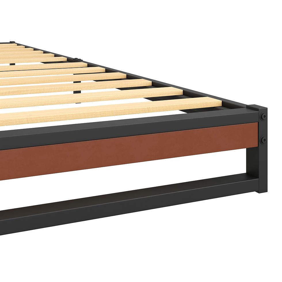 Miniaturbild: Metallbett HERTA 140 x 200 cm schwarz/natur
