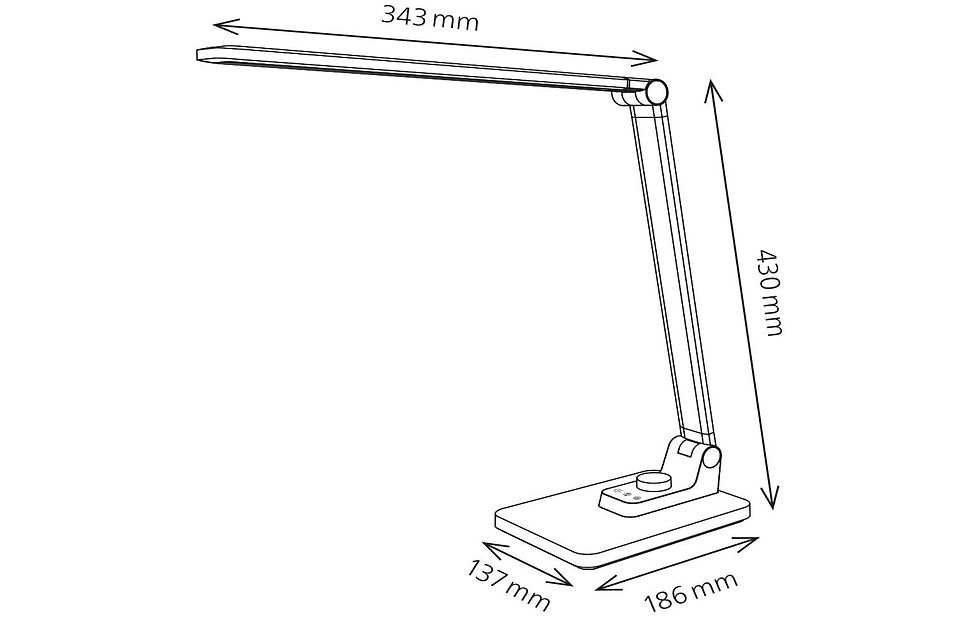 Miniaturbild: Hansa Schreibtischleuchte LED Breeze 9 W, 3000-5800 Kelvin, Silber