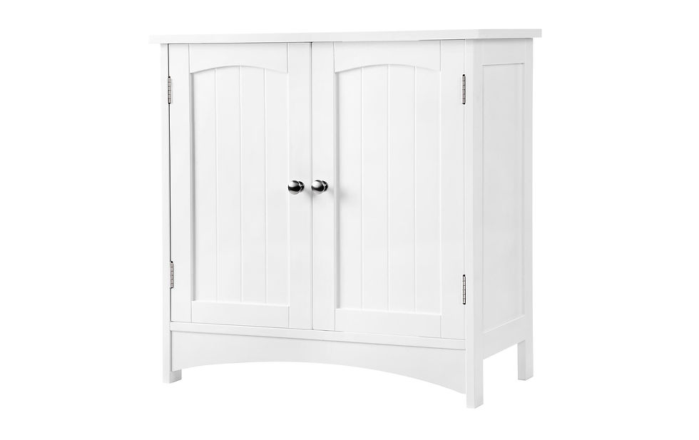 Miniaturbild: VASAGLE Waschbeckenunterschrank mit Doppeltür 60 x 60 cm, Weiss
