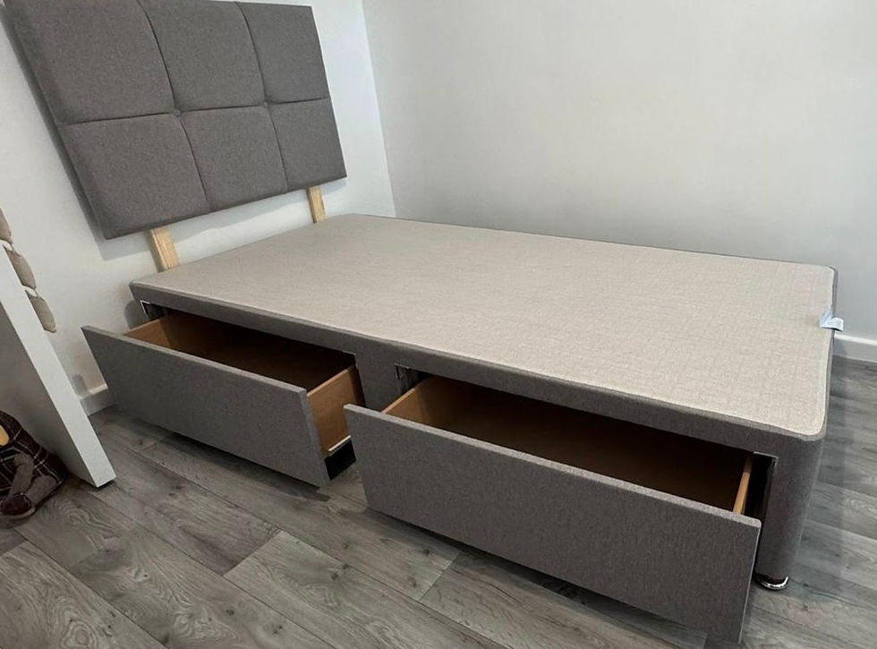 Thumbnail: ORLANDO 1000 POCKET PILLOW TOP MATTRESS WITH DIVAN BASE 2 DRAWERS AND HB  SINGLE