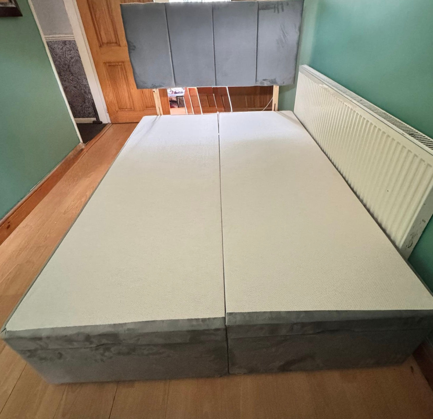 SINGLE  -END LIFT DIVAN OTTOMAN WITH 24 INCH DESIGN HEADBOARD 