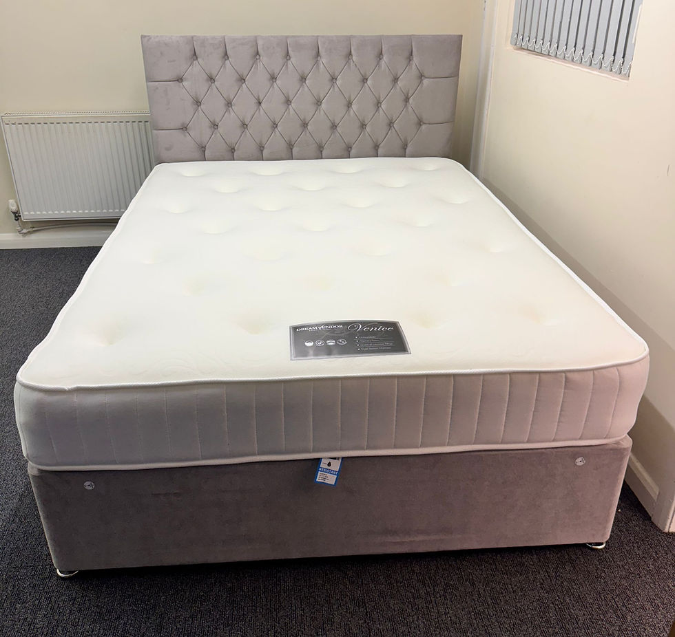 Thumbnail: 4 FOOT VENICE DUAL SEASON ORTHOPAEDIC AND MEMORY MATTRESS WITH DIVAN 2 DRWS & HB