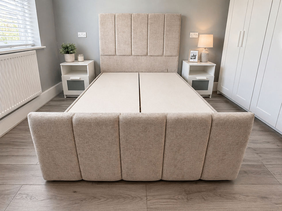 Thumbnail: SUPER KING   - MEGAN END LIFT DIVAN OTTOMAN - choice of colours/fabrics 