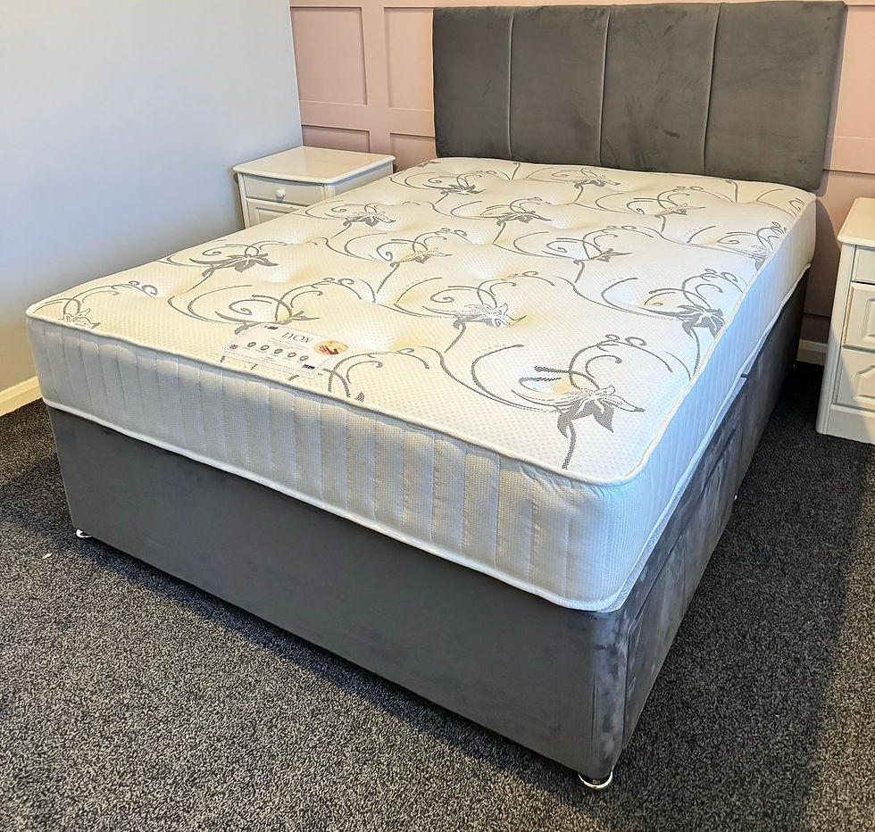 Thumbnail: LYON ORTHO MEMORY MATTRESS WITH DIVAN BASE WITH 2 DRWS  AND ARIES HB-4 FOOT