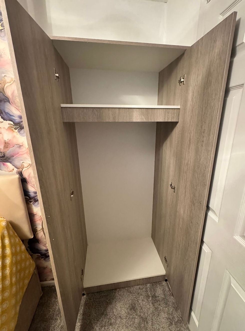 Thumbnail: METRO 3 door shelf and all hanging  with full size mirror - (silver) 