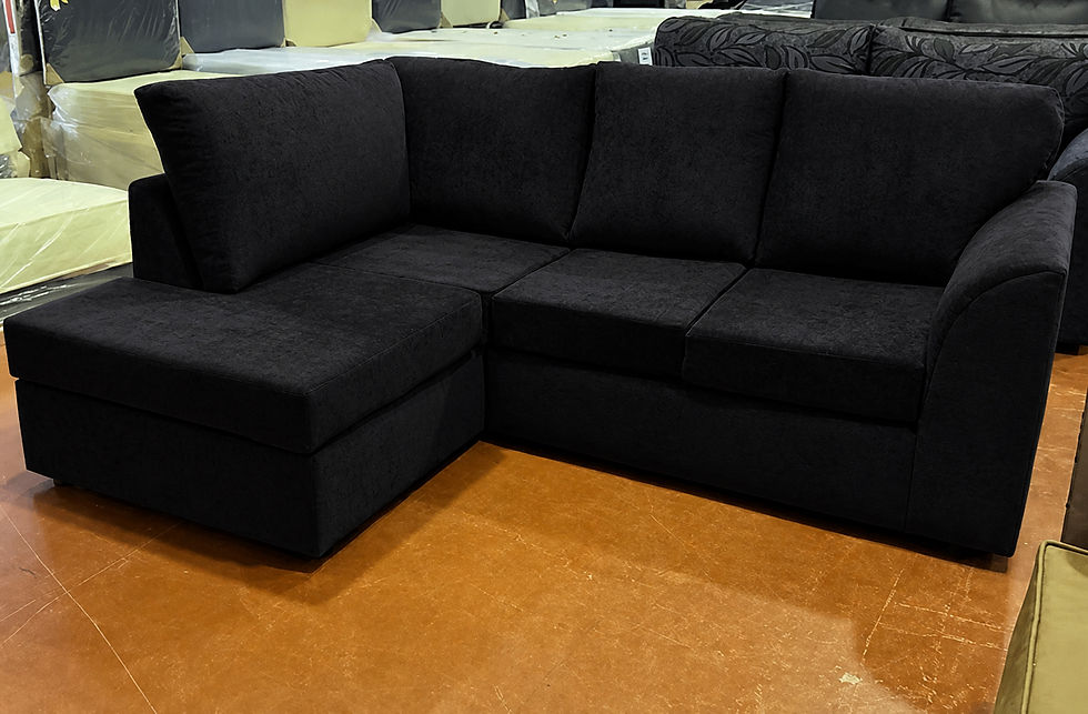 Thumbnail: BYRON CORNER SOFA IN CARLTON BLACK PICTURE SHOWS LEFT  HAND)
