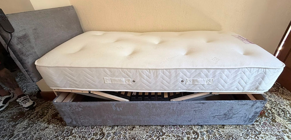 Thumbnail: SINGLE TENDER SLEEP ELECTRIC BED WITH MATTRESS AND HEADBOARD