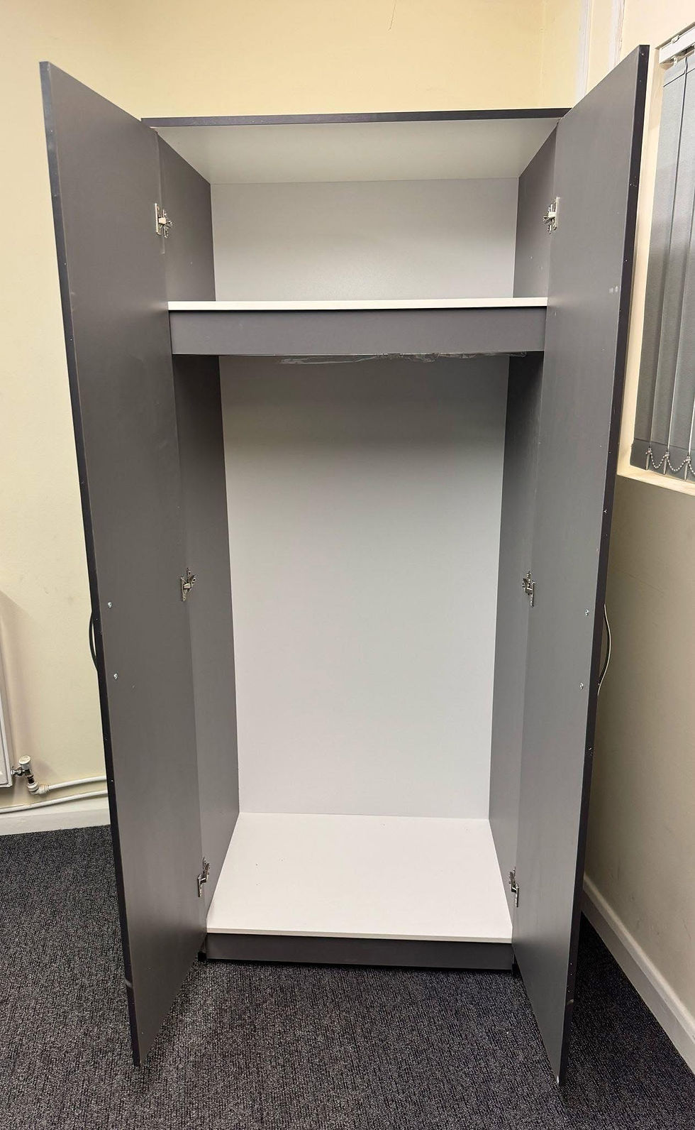 Thumbnail: ASTRA (GREY) WARDROBE CHEST & BEDSIDE - FULLY ASSEMBLED 