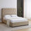 Thumbnail: DOUBLE - MADISON END LIFT OTTOMAN BED FRAME - FAWN VELVET