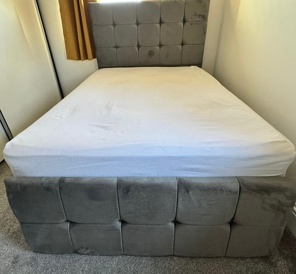 Thumbnail: Double   - CUBA DELUXE OTTOMAN DIVAN -  choice of colours /fabrics 