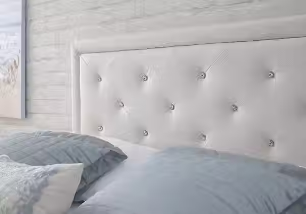 Thumbnail: KING SIZE WHITE LEATHER HOLLYWOOD END LIFT OTTOMAN 