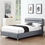 Thumbnail: KING  - ARCO  BED FRAME - GREY PU 