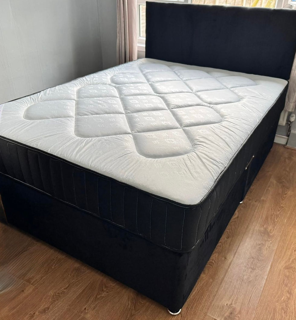 Thumbnail: KING TENDER SLEEP SUPER ORTHOPAEDIC MATTRESS WITH  DIVAN BASE AND MATCHING HB