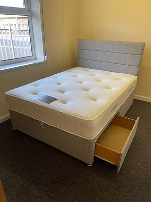 4 FOOT VENICE DUAL SEASON ORTHOPAEDIC AND MEMORY MATTRESS WITH DIVAN 2 DRWS & HB