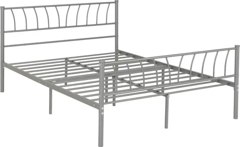 Thumbnail: DOUBLE - HARLOW METAL BED FRAME - SILVER 