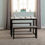 Thumbnail: Lincoln dining set - stone effect/black 