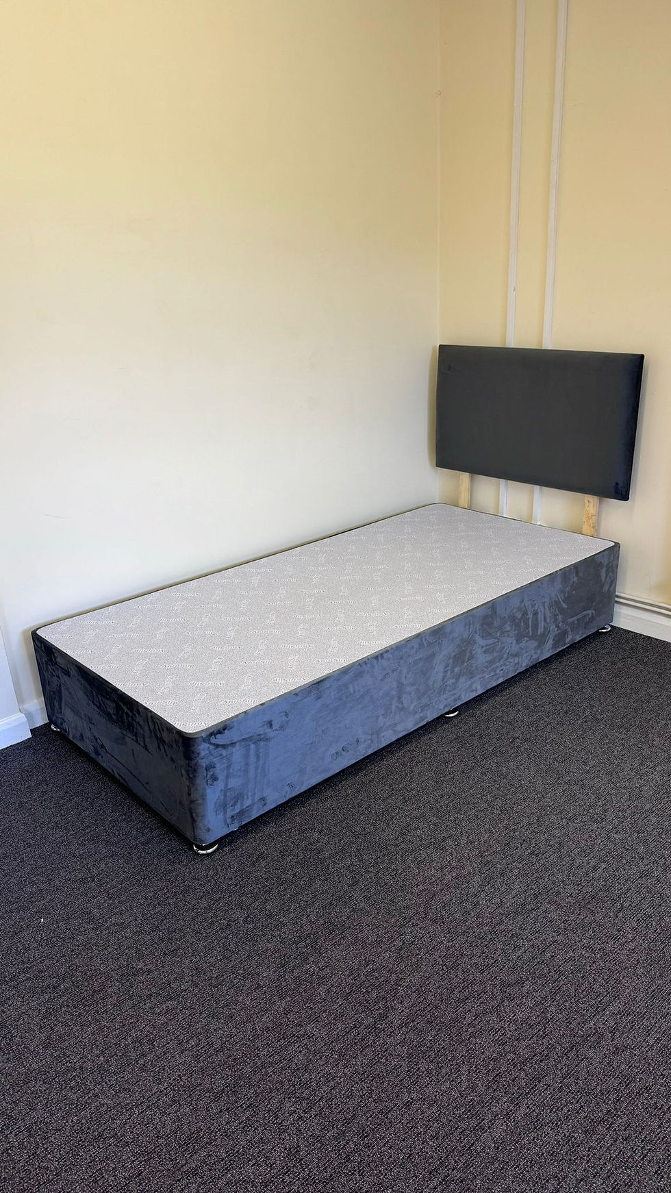 Thumbnail: SAME DAY -  SINGLE WESTMINSTER ORTHO  MATTRESS BLUE  PLUSH DIVAN AND 20 INCH HB 