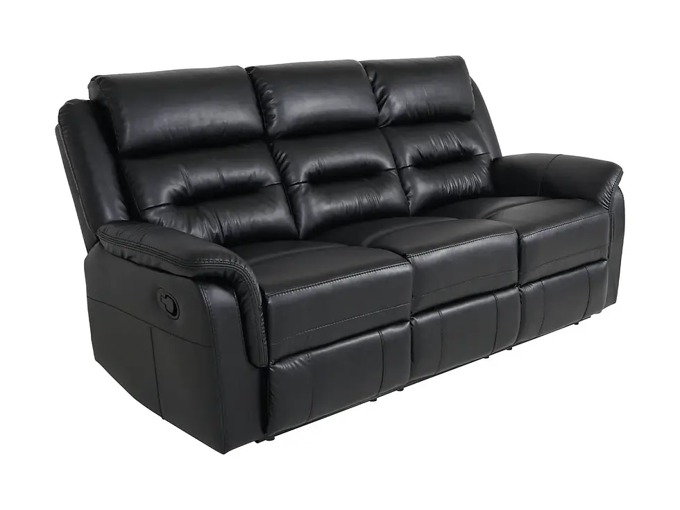 Thumbnail: TURIN 3&2 reciners - BLACK LEATHER AIRE