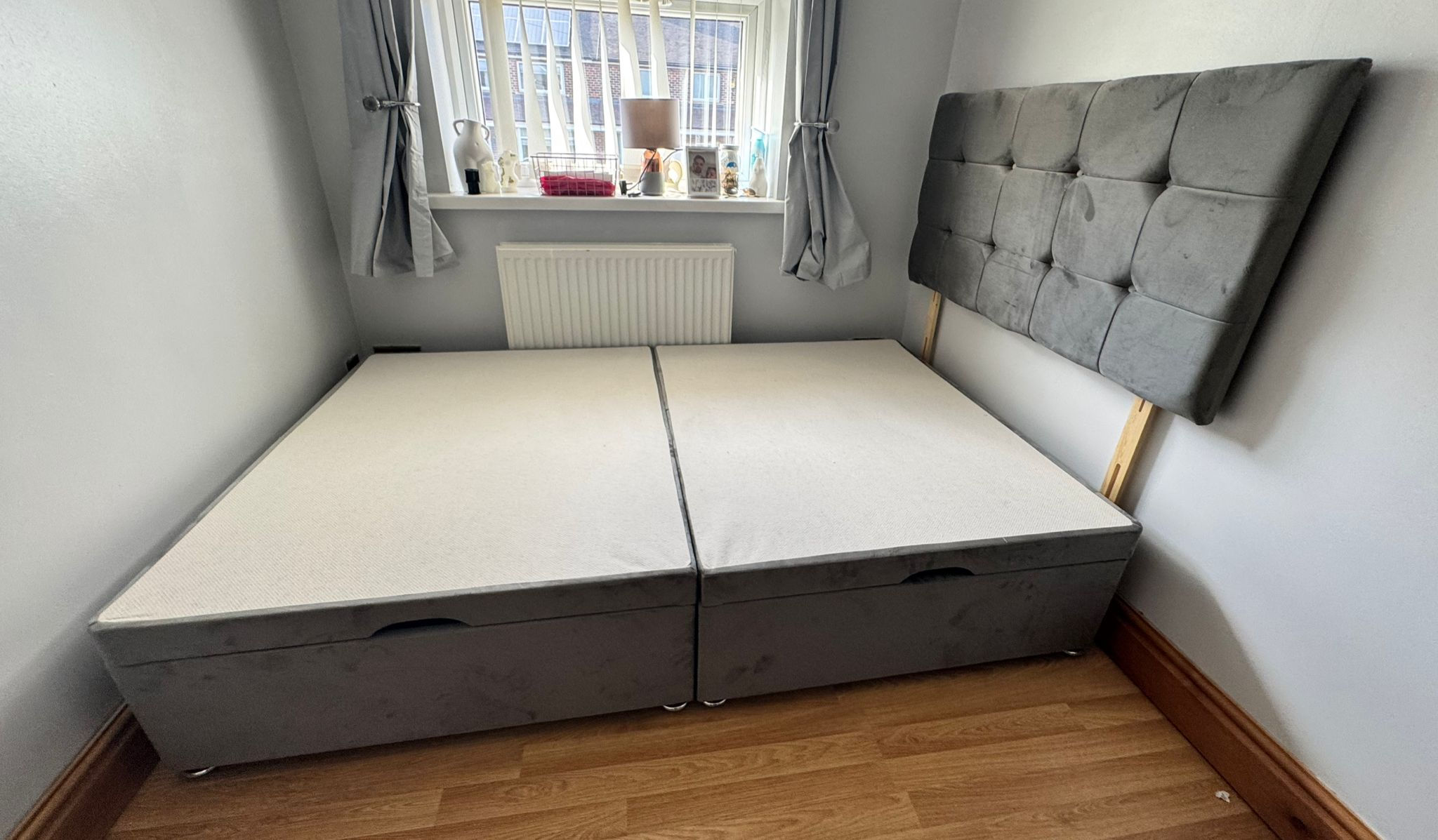 KING  - SIDE LIFT DIVAN OTTOMAN WITH 24 INCH DESIGN HEADBOARD 