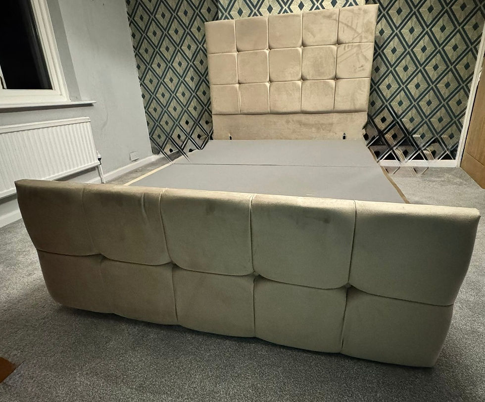 Thumbnail: KING  -  CUBE  divan 2 drawers Floor standing Hb & Footboard 
