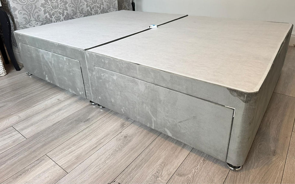 Thumbnail: DOUBLE- DIVAN BASE  2 DRAWERS AND MIAMI HB - CHOICE COLOUR /FABRICS 