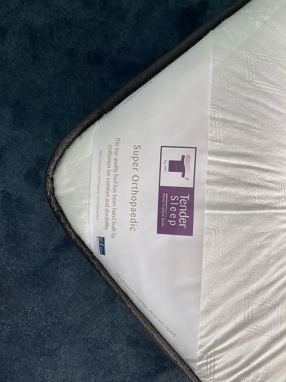 Thumbnail: SAME DAY - double tender sleep orthopedic mattress black divan base and Hb 