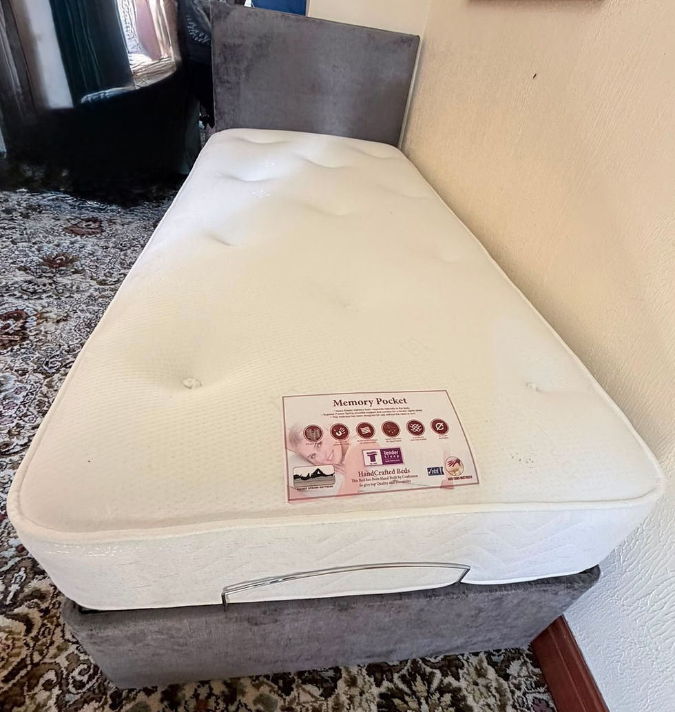 Thumbnail: SINGLE TENDER SLEEP ELECTRIC BED WITH MATTRESS AND HEADBOARD
