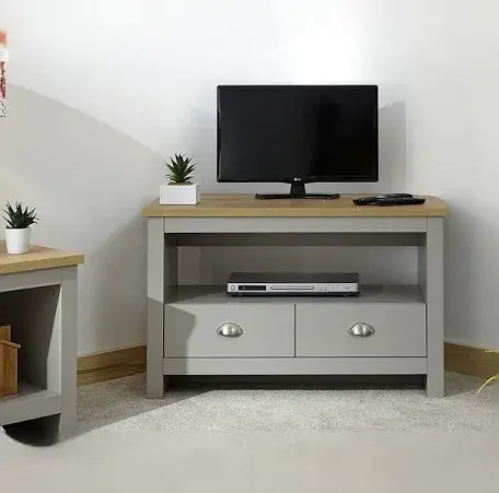 Thumbnail: FLAT PACKED LANCASTER GREY CORNER TV UNIT - BRAND NEW BOXED
