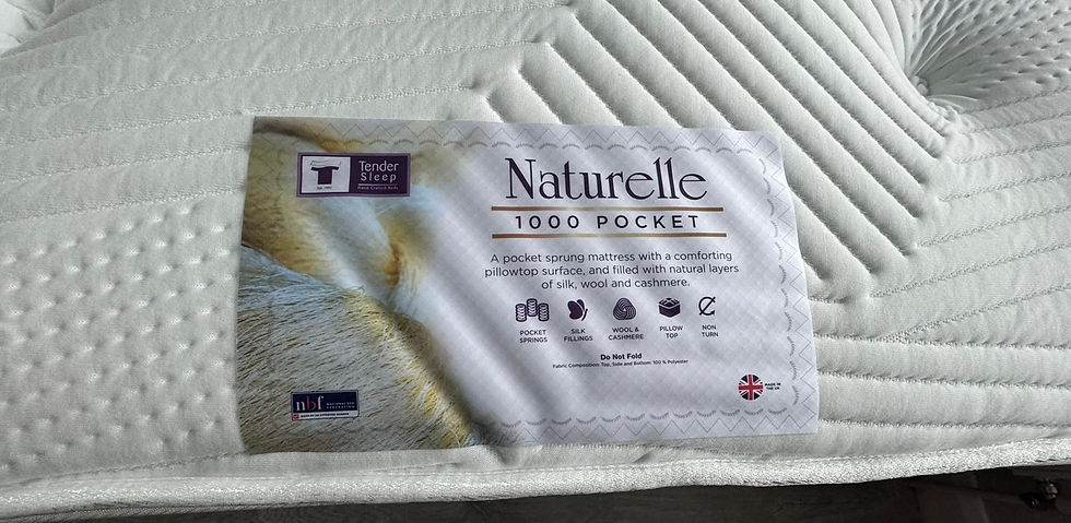 Thumbnail: 4 FOOT NATURELLE 1000 POCKET MATRESS 2 DRAWERS & HB 