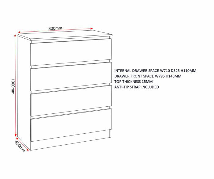 Thumbnail: Malvern 2 Door Wardrobe Bedroom Set - Grey