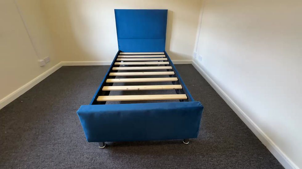 Thumbnail: SAFFRON SINGLE HAND MADE BED FRAME choice of fabrics 
