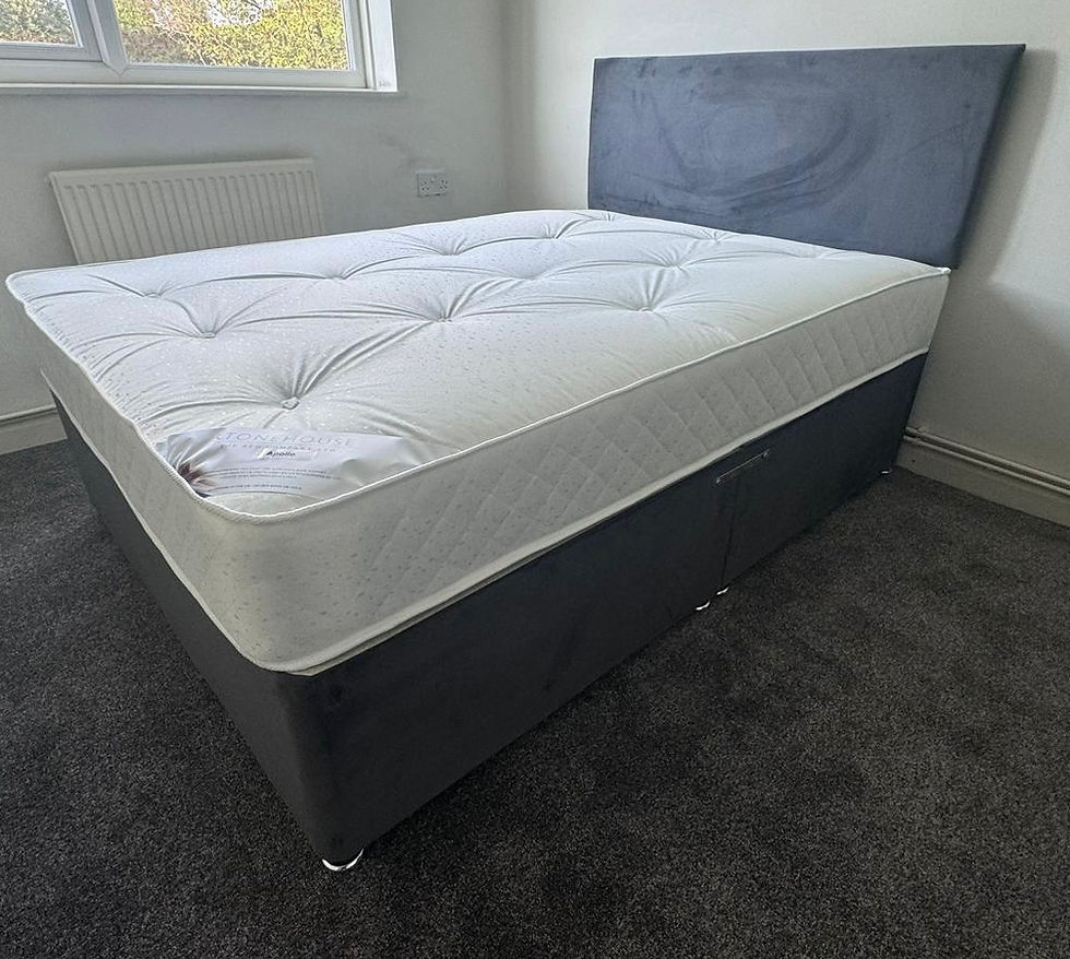 Thumbnail: 4 foot  apollo  mattress with divan base and hb- choice of colours