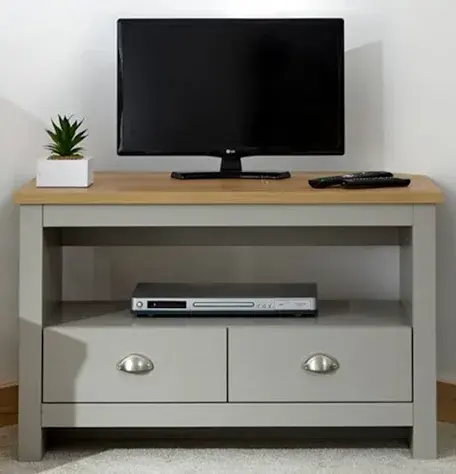 Thumbnail: FLAT PACKED LANCASTER GREY CORNER TV UNIT - BRAND NEW BOXED