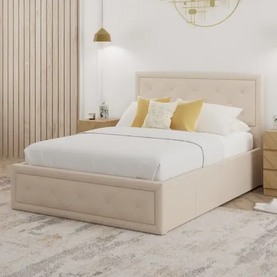 Thumbnail: DOUBLE NATURAL FABRIC HOLLYWOOD END LIFT OTTOMAN 