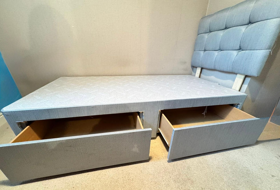 Thumbnail: LYON ORTHOPAEDIC MEMORY MATTRESS WITH DIVAN BASE WITH 2 DRWS AND ARIES HB SINGLE