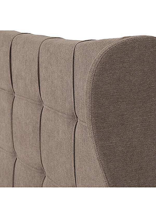 Thumbnail: KING - VERONA BED FRAME - BROWN FABRIC - 