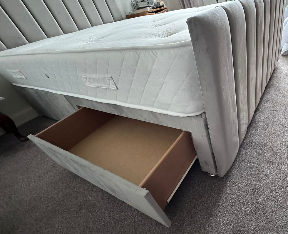 Thumbnail: Double NEW DUNLIN divan 2 drawers headboard footboard 