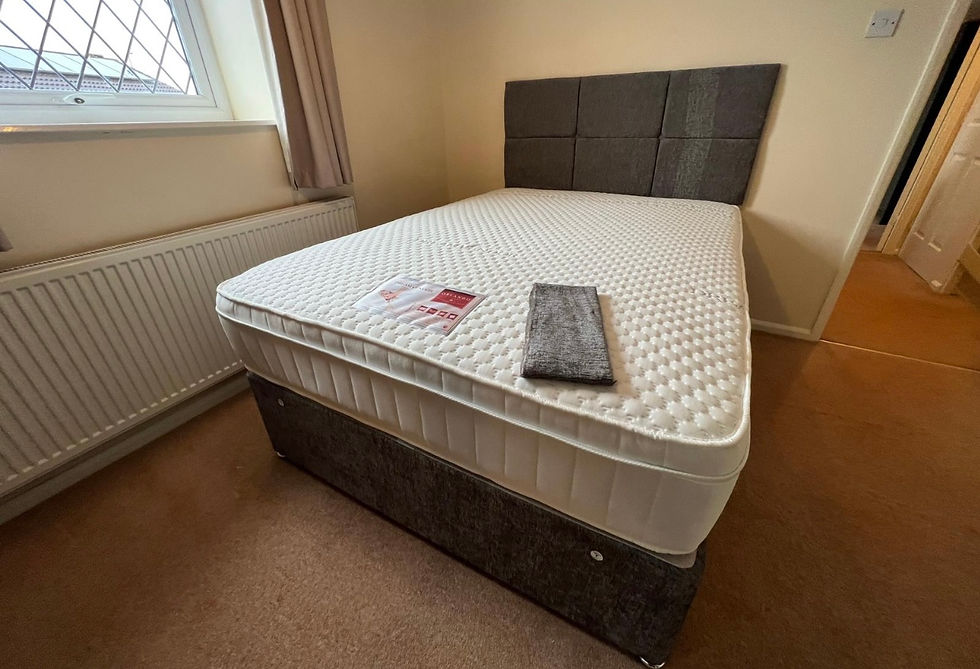 Thumbnail: ORLANDO 1000 POCKET  PILLOW TOP MATTRESS WITH DIVAN BASE 2 DRAWERS& HB - KING