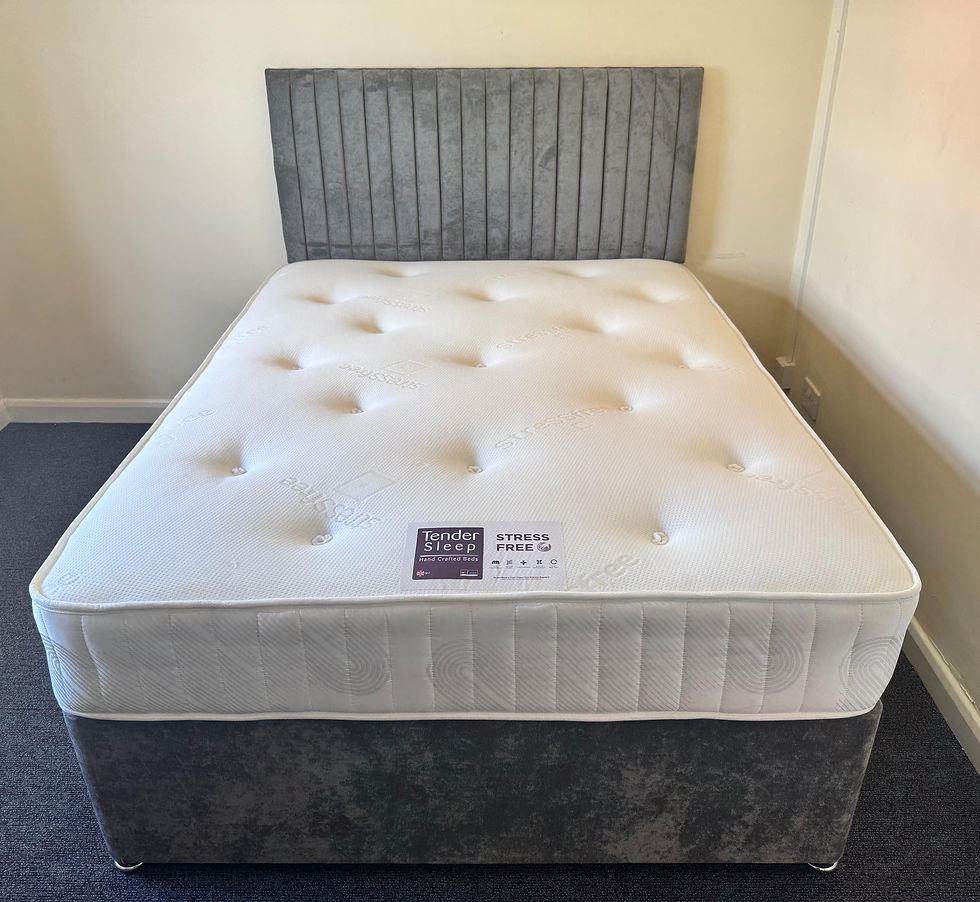 Thumbnail: SINGLE - STRESS FREE MATTRESS 2 drawers & 24 inch headboard - choice of colours 
