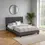 Thumbnail: DOUBLE -ARRAN - BED FRAME - GREY FABRIC
