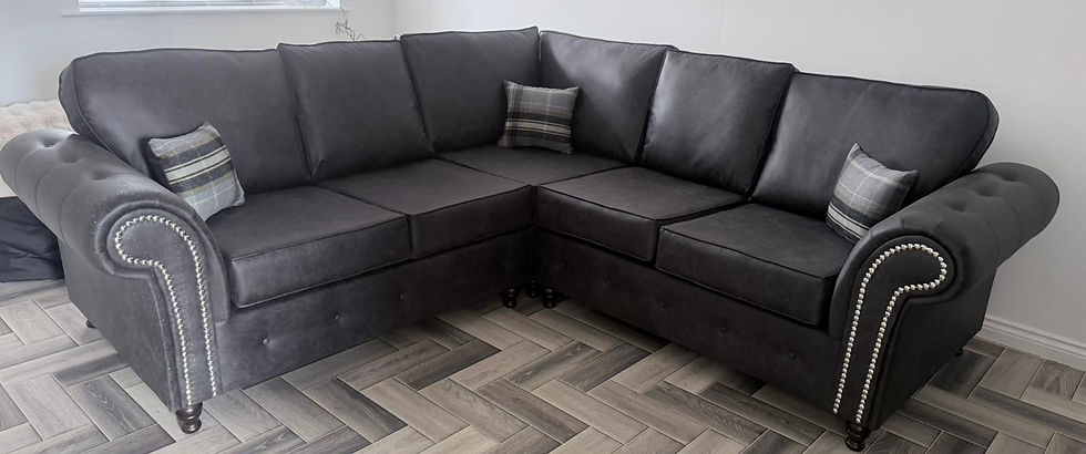 Thumbnail: 2 CORNER 2 OAKLAND SOFA IN RENO BLACK
